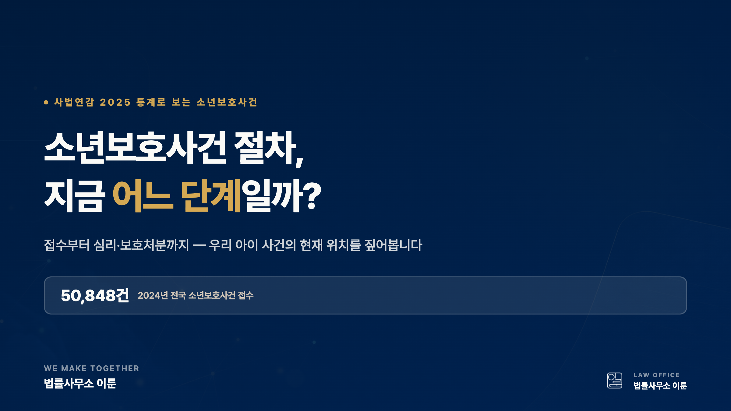 소년보호사건 절차, 우리 아이 사건은 지금 어느 단계일까 — 사법연감 통계로 본 접수부터 보호처분까지